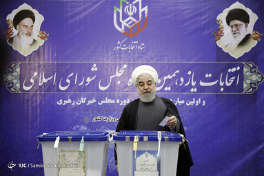 حضور حسن روحانی، رئیس جمهور در ستاد انتخابات وزارت کشور