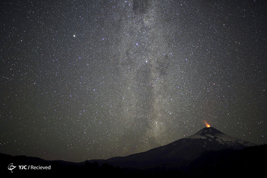 آتشفشان Villarrica از شهر Pucon، شیلی
