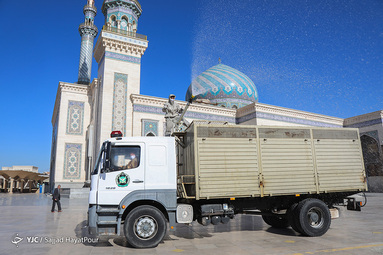 ضدعفونی کردن شهر قم