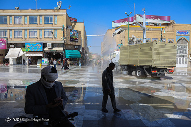 ضدعفونی کردن شهر قم