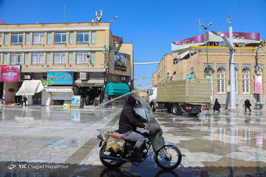 ضدعفونی کردن شهر قم