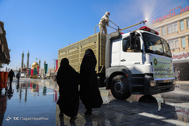 ضدعفونی کردن شهر قم