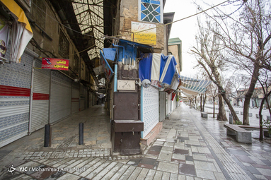 تعطیلی بازار همدان در پی شیوع کرونا