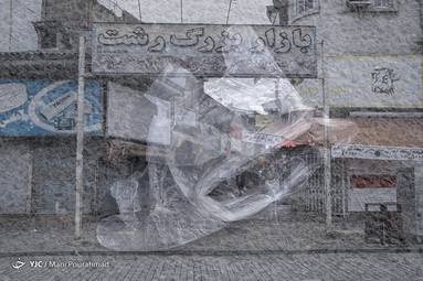 نقاب کرونا بر چهره رشت
