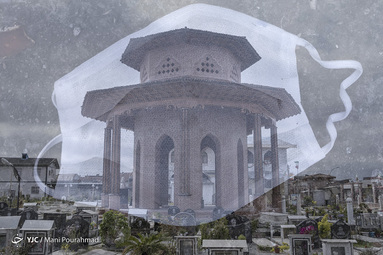 نقاب کرونا بر چهره رشت