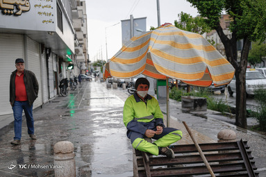 بارش باران تهران / ۱۹ فروردین ۹۹