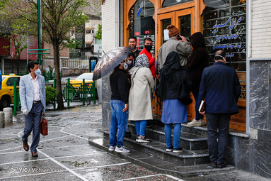 بارش باران تهران / ۱۹ فروردین ۹۹