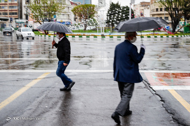 بارش باران تهران / ۱۹ فروردین ۹۹