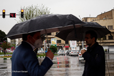 بارش باران تهران / ۱۹ فروردین ۹۹