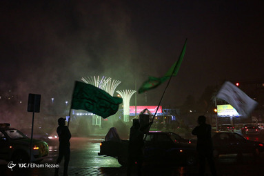 دهها نقطه از شهر تهران در شب نیمه شعبان به مناسبت ولادت حضرت قائم (عج) نورافشانی شد
