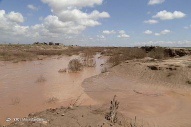 مسیر رودخانه کال شور در بخش میان جلگه شهرستان نیشابور