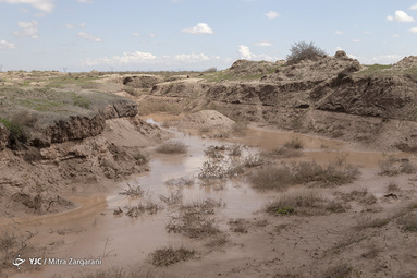 مسیر رودخانه کال شور در بخش میان جلگه شهرستان نیشابور