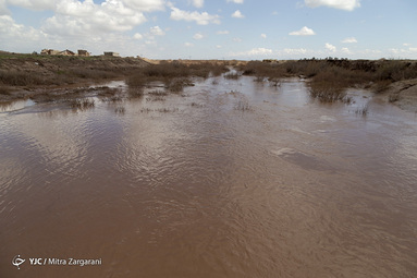 مسیر رودخانه کال شور در بخش میان جلگه شهرستان نیشابور