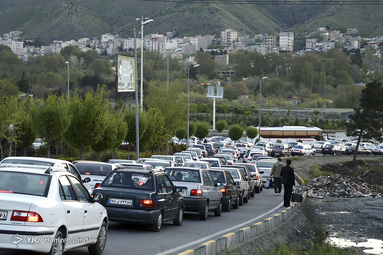 ترافیک سنگین در آزادراه کرج-تهران