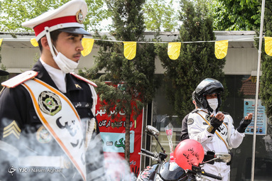 مراسم تجلیل از مدافعان سلامت و کادر بهداشت و درمان بیمارستان امام رضا (ع) ارتش