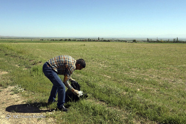 پویش پاکسازی زباله‌های حریم جاده روستای هزاوه