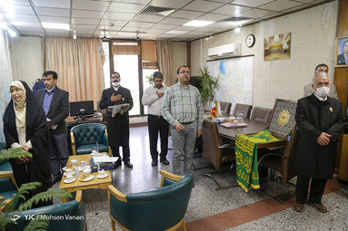 حضور پرچم مضجع شریف امام رضا در باشگاه