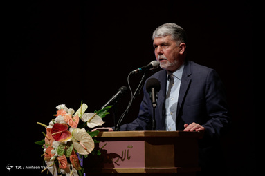 سید عباس صالحی، وزیر فرهنگ و ارشاد اسلامی در آیین رونمایی از سردیس سردار شهید قاسم سلیمانی