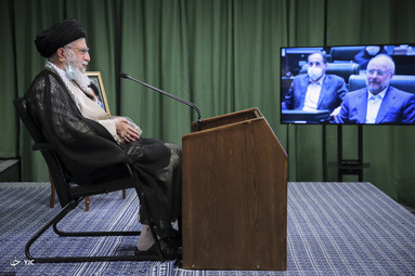 ارتباط تصویری نمایندگان یازدهمین دوره مجلس شورای اسلامی با رهبر انقلاب