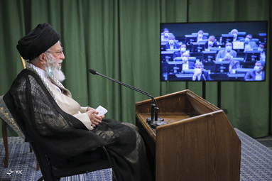 ارتباط تصویری نمایندگان یازدهمین دوره مجلس شورای اسلامی با رهبر انقلاب