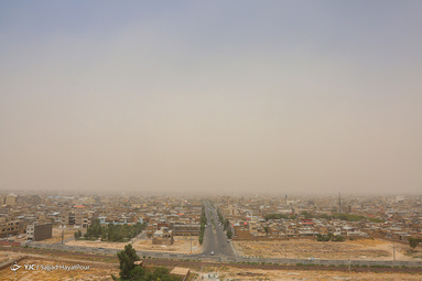 جولان ریزگرد ها در استان قم