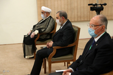 دیدار حضرت آیت‌الله خامنه‌ای رهبر معظم انقلاب اسلامی با مصطفی الکاظمی نخست وزیر عراق