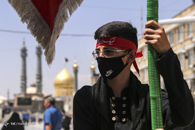 مراسم عزاداری سالروز شهادت حضرت امام باقر(ع) در شهر مقدس قم و در جوار حرم مطهر حضرت فاطمه معصومه(س)