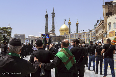 مراسم عزاداری سالروز شهادت حضرت امام باقر(ع) در شهر مقدس قم و در جوار حرم مطهر حضرت فاطمه معصومه(س)