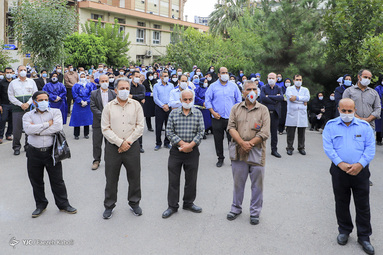 تشییع شهید سلامت حسن نظری در بیمارستان پنجم آذر گرگان