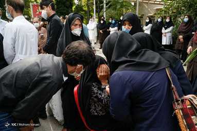تشییع شهید مدافع سلامت علی اصغر عیسی آبادی