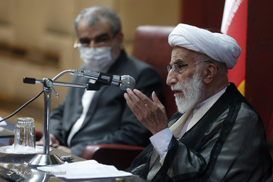 آیت الله جنتی، دبیر شورای نگهبان در جلسه مشترک روسای کمیسیون‌های مجلس و اعضای شورای نگهبان