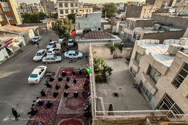 خادمان موکب سیده زینب (س) نجف به عزاداری حضرت اباعبدالله الحسین با عنوان 