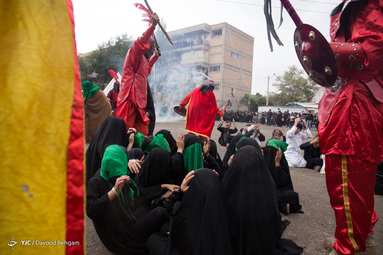 مراسم عزاداری و سوگواری ظهر عاشورای اباعبدالله الحسین (ع) - شهرک شهید بهشتی مشهد