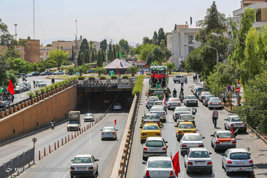 مراسم خودروپیمایی ظهر عاشورا - شیراز