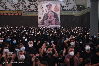 مراسم عزاداری و خیمه سوزان  عصر عاشورای اباعبدالله الحسین (ع) یکشنبه ۹ شهریور ۱۳۹۹، در میدان امام حسین (ع) برگزار شد.