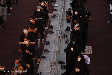 مراسم عزاداری و خیمه سوزان  عصر عاشورای اباعبدالله الحسین (ع) یکشنبه ۹ شهریور ۱۳۹۹، در میدان امام حسین (ع) برگزار شد.