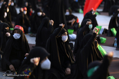 اجتماع دختران عاشورایی در میدان امام حسین (ع) به مناسبت سومین روز شهادت سید الشهدا(ع)
