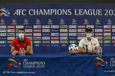 نشست خبری سرمربی تیم پرسپولیس در لیگ قهرمانان آسیا - دوحه قطر