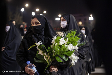 مراسم وداع با پیکر مطهر پنج شهید مدافع حرم کربلای خان‌طومان، شهیدان «حسن رجایی‌فر»، «رضا حاجی‌زاده»، «محمود رادمهر» و «محمد بلباسی» و «علی عابدینی» - ساری