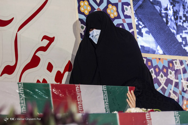 مراسم وداع با پیکر مطهر پنج شهید مدافع حرم کربلای خان‌طومان، شهیدان «حسن رجایی‌فر»، «رضا حاجی‌زاده»، «محمود رادمهر» و «محمد بلباسی» و «علی عابدینی» - ساری