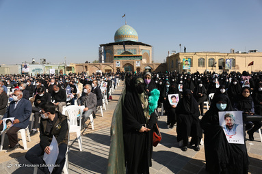 مراسم وداع با پیکر مطهر شهید زکریا شیری از شهدای کربلای خان طومان - گلزار شهدای شهر قزوین