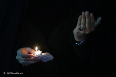 مراسم شام غریبان شهادت امام رضا (ع) با حضور خدام آستان مقدس رضوی - صحن انقلاب