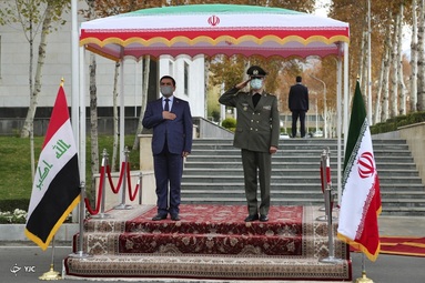 استقبال رسمی و مذاکره وزیر دفاع جمهوری اسلامی ایران با وزیر دفاع جمهوری عراق‎