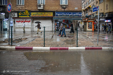 بارش باران و آبگرفتگی معابر - اهواز