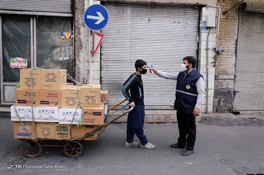 غربالگری بیماری کرونا در محله هرندی