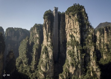 آسانسور Bailong در Zhangjiajie، در استان هونان چین