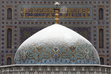 بارش برف پاییزی - حرم رضوی