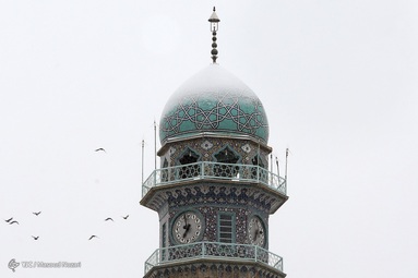 بارش برف پاییزی - حرم رضوی