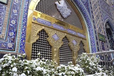 بارش برف پاییزی - حرم رضوی