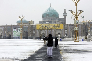 بارش برف پاییزی - حرم رضوی